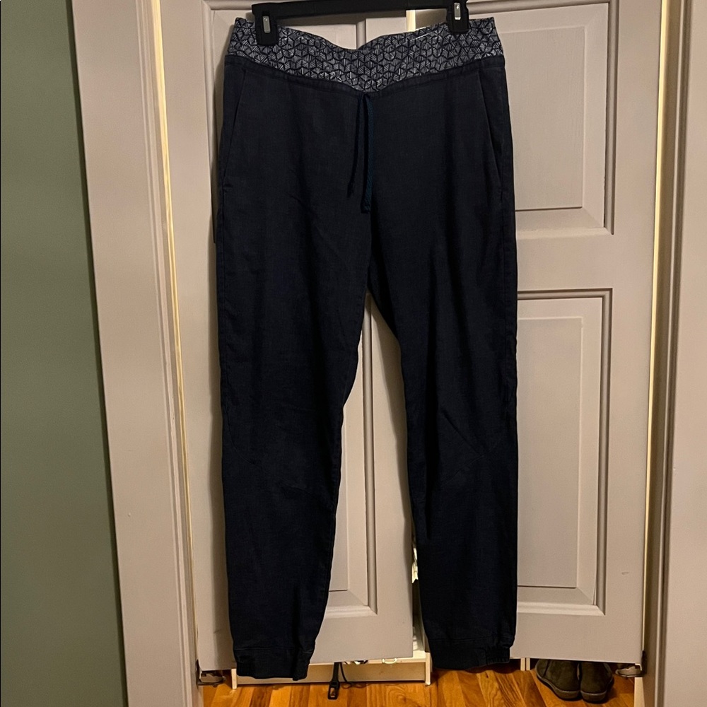 Patagonia Navy Joggers with Patterned Waistband